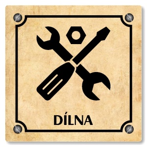 Dílna, 100x100mm, pergamen, Kansas